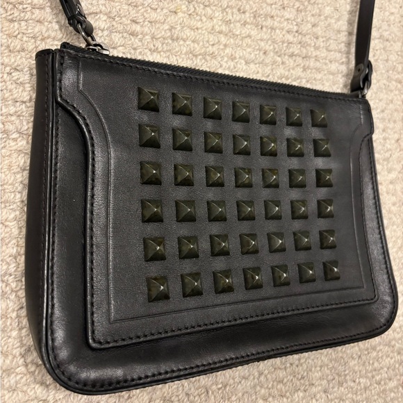 McQ Alexander McQueen Black Studded Crossbody Bag - Picture 2 of 4